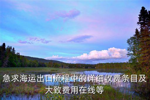 急求海運(yùn)出口流程中的詳細(xì)收費(fèi)條目及大致費(fèi)用在線等