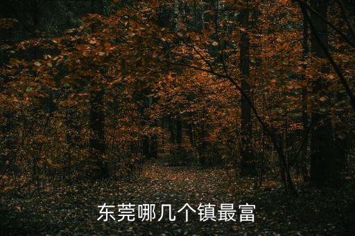 東莞樟木頭最有錢的鎮(zhèn)，2010年東莞市那個(gè)鎮(zhèn)最有錢