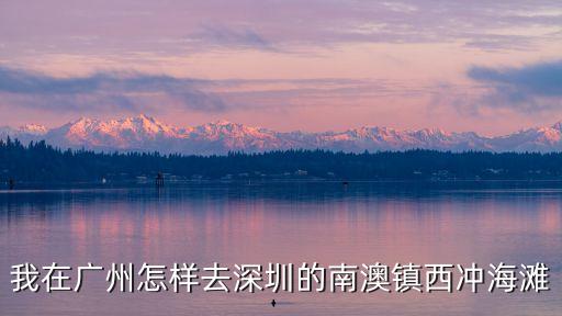 我在廣州怎樣去深圳的南澳鎮西沖海灘