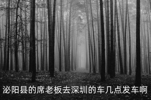 泌陽縣的席老板去深圳的車幾點發車啊