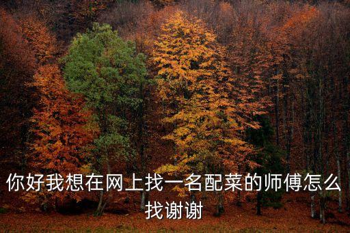 趕集網(wǎng)深圳招配菜師傅，你好我想在網(wǎng)上找一名配菜的師傅怎么找謝謝