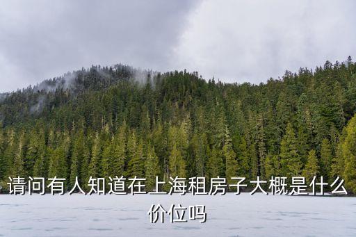 請問有人知道在上海租房子大概是什么價位嗎