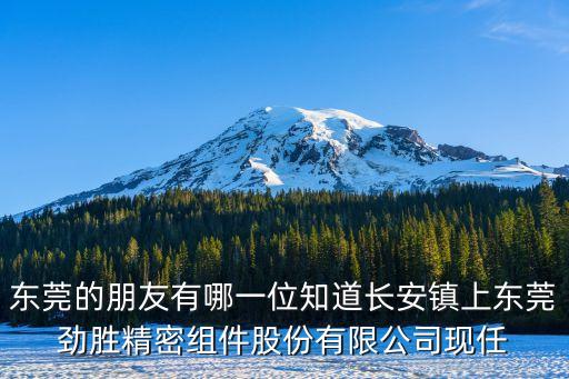 東莞的朋友有哪一位知道長(zhǎng)安鎮(zhèn)上東莞勁勝精密組件股份有限公司現(xiàn)任
