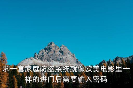 深圳銳為 人臉，求一套家庭防盜系統(tǒng)就像歐美電影里一樣的進門后需要輸入密碼
