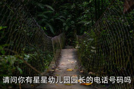 請(qǐng)問(wèn)你有星星幼兒園園長(zhǎng)的電話號(hào)碼嗎