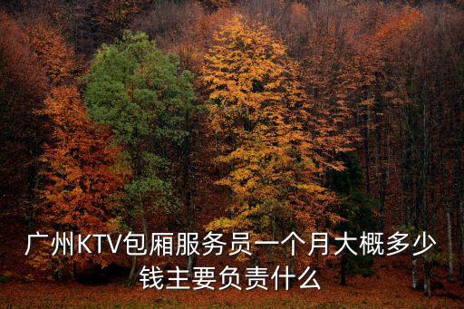 廣州包廂服務員，廣州KTV包廂服務員一個月大概多少錢主要負責什么