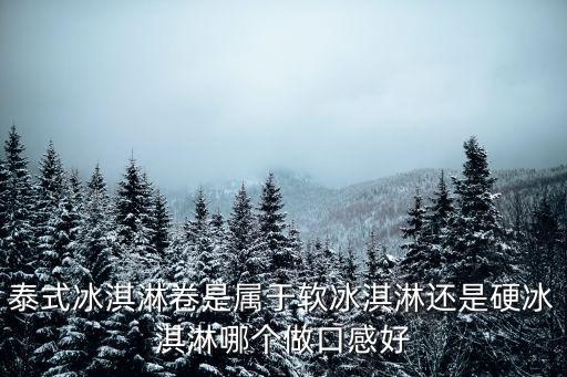深圳泰式炒冰激凌卷，泰式冰淇淋卷是屬于軟冰淇淋還是硬冰淇淋哪個(gè)做口感好