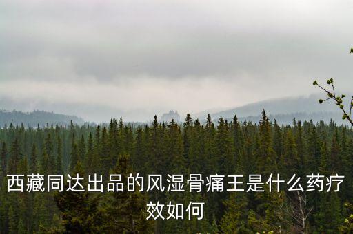 廣州同福堂藥業金骨王，西藏同達出品的風濕骨痛王是什么藥療效如何