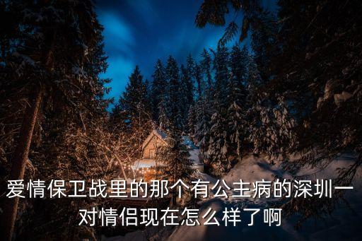 艾薯夫婦深圳，愛情保衛戰里的那個有公主病的深圳一對情侶現在怎么樣了啊