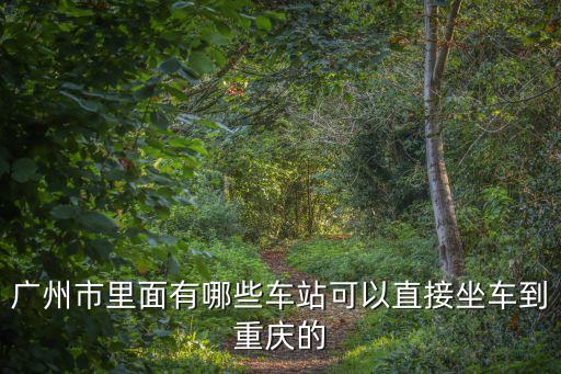 廣州到重慶南山，我在深圳南山區要回重慶我需要坐動車回去請問路線要怎么走