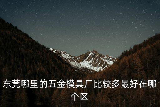 東莞哪里的五金模具廠比較多最好在哪個(gè)區(qū)