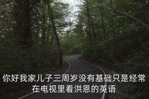 你好我家兒子三周歲沒有基礎只是經常在電視里看洪恩的英語