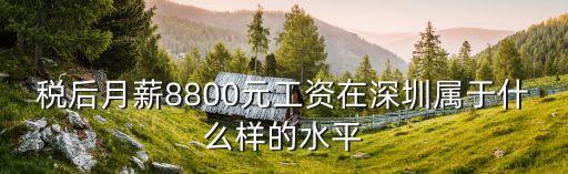 深圳富二代求職8000工資，本科畢業在深圳月薪8000是什么水平
