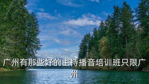廣州有那些好的主持播音培訓班只限廣州