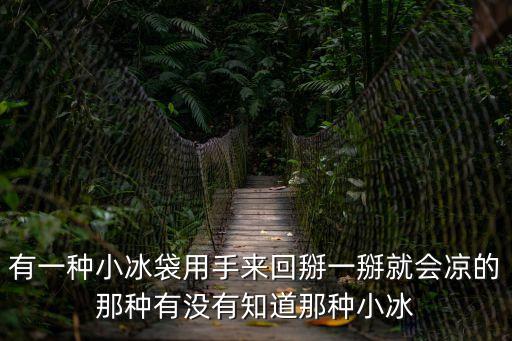 有一種小冰袋用手來回掰一掰就會涼的那種有沒有知道那種小冰