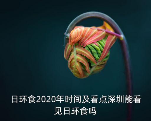 日環食2020年時間及看點深圳能看見日環食嗎