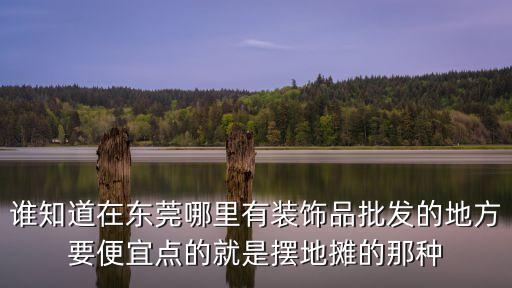 誰知道在東莞哪里有裝飾品批發的地方要便宜點的就是擺地攤的那種