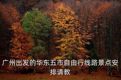 廣州出發(fā)的華東五市自由行線路景點(diǎn)安排請教