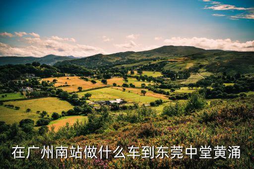 在廣州南站做什么車到東莞中堂黃涌