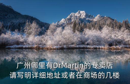 廣州哪里有DrMartin的專賣店請寫明詳細地址或者在商場的幾樓