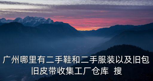 廣州哪里有二手鞋和二手服裝以及舊包舊皮帶收集工廠倉庫  搜