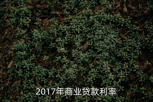 2017年商業貸款利率