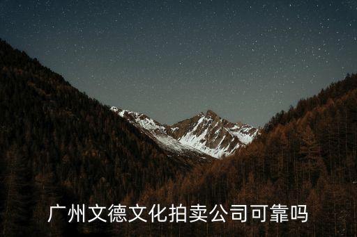 廣州文德文化拍賣公司可靠嗎