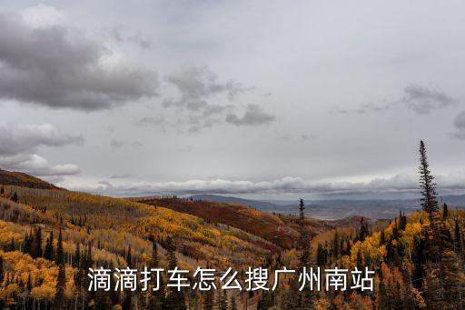 滴滴打車怎么搜廣州南站