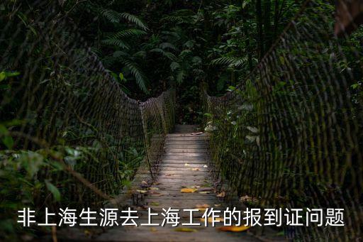 非上海生源去上海工作的報到證問題