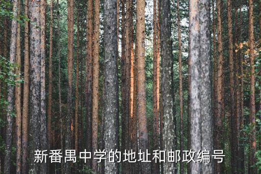 廣州百靈路116號，新番禺中學的地址和郵政編號