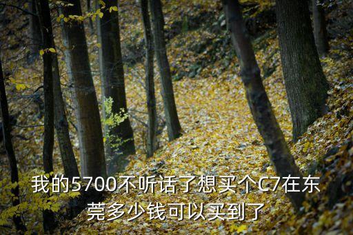 我的5700不聽話了想買個C7在東莞多少錢可以買到了