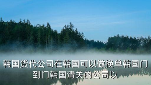韓國貨代公司在韓國可以做換單韓國門到門韓國清關的公司以
