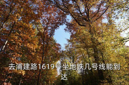去浦建路1619號坐地鐵幾號線能到達