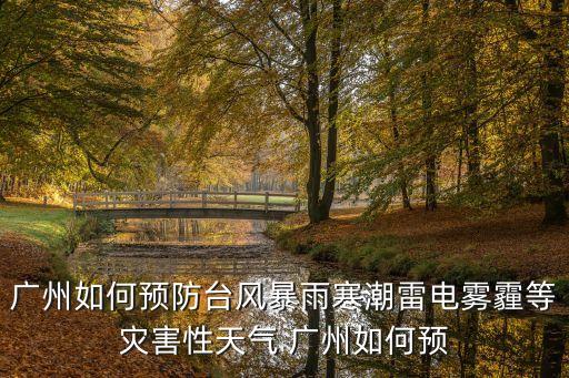 廣州如何預防臺風暴雨寒潮雷電霧霾等災害性天氣 廣州如何預