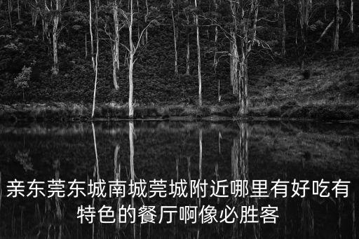 親東莞東城南城莞城附近哪里有好吃有特色的餐廳啊像必勝客