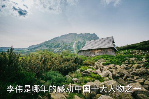 李偉是哪年的感動中國十大人物之一