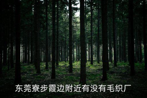 東莞市木毛織一廠有限公司，東莞寮步霞邊附近有沒有毛織廠