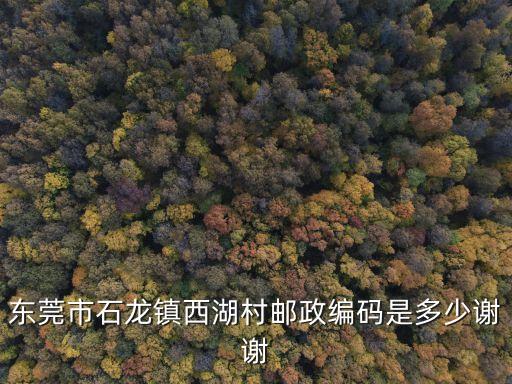 東莞市石龍鎮西湖村郵政編碼是多少謝謝