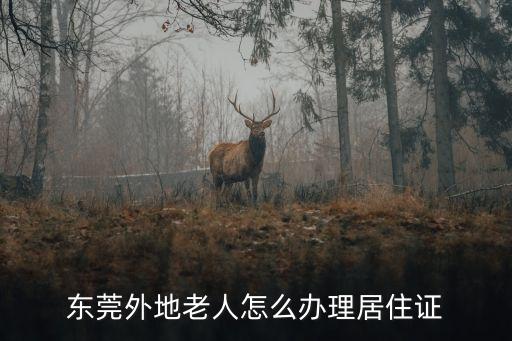 東莞外地老人怎么辦理居住證