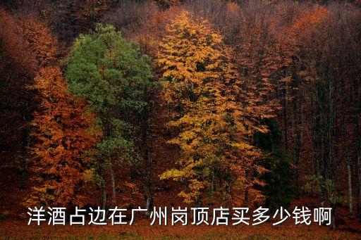 洋酒占邊在廣州崗頂店買多少錢啊