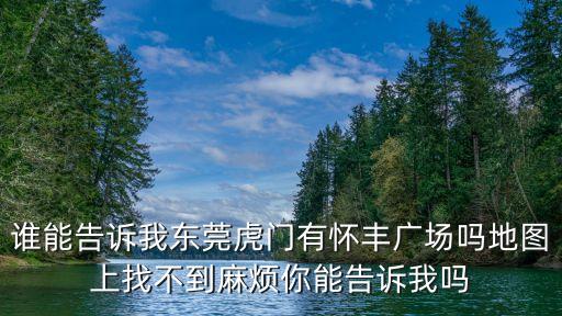 誰能告訴我東莞虎門有懷豐廣場嗎地圖上找不到麻煩你能告訴我嗎