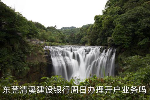 東莞清溪建設(shè)銀行周日辦理開戶業(yè)務(wù)嗎