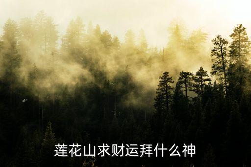 蓮花山求財運拜什么神