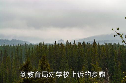到教育局對學校上訴的步驟