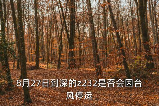 8月27日到深的z232是否會(huì)因臺(tái)風(fēng)停運(yùn)