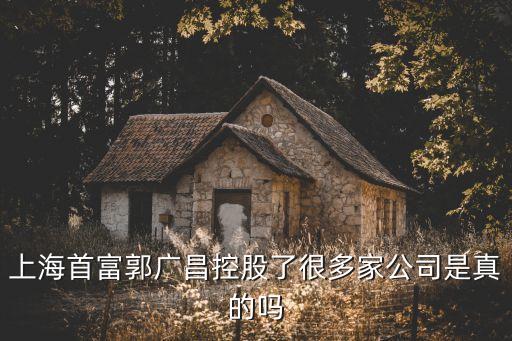 上海市漕河涇集團董事長，上海郭廣昌是做什么的很有名嗎