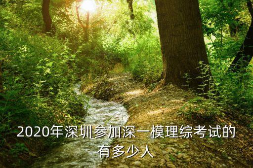 2020年深圳參加深一模理綜考試的有多少人