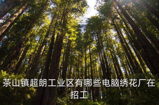 茶山鎮超朗工業區有哪些電腦繡花廠在招工