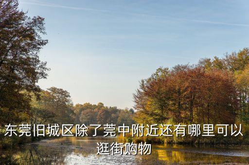 東莞舊城區(qū)除了莞中附近還有哪里可以逛街購(gòu)物