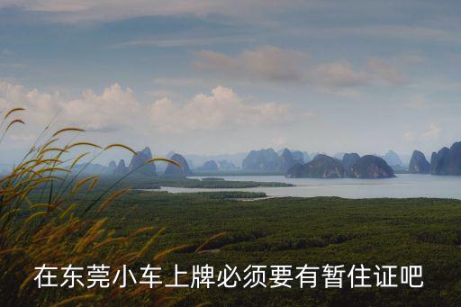 在東莞小車上牌必須要有暫住證吧